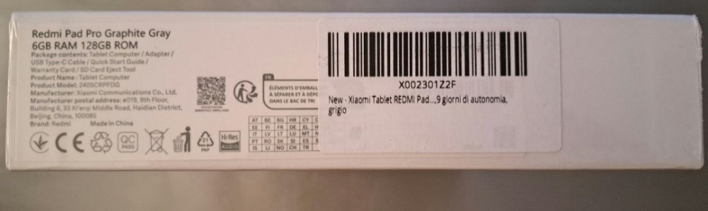 Планшет Xiaomi Redmi PAD Pro 6/128Gb. Graphite Gray .Новий . Київ - фото 4
