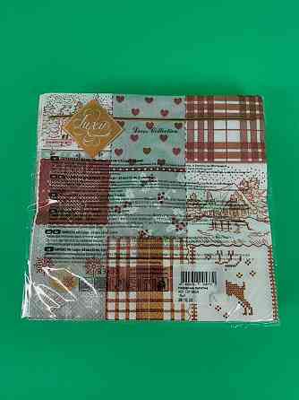 Салфетки бумажнае новогодние(ЗЗхЗЗ, 18шт)