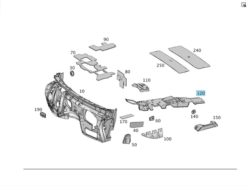 Mercedes-Benz  A1666822701 Шумоізоляція на тунелі КПП в салоні ML/GLE W166 GL/GLS X166 Одесса - изображение 5