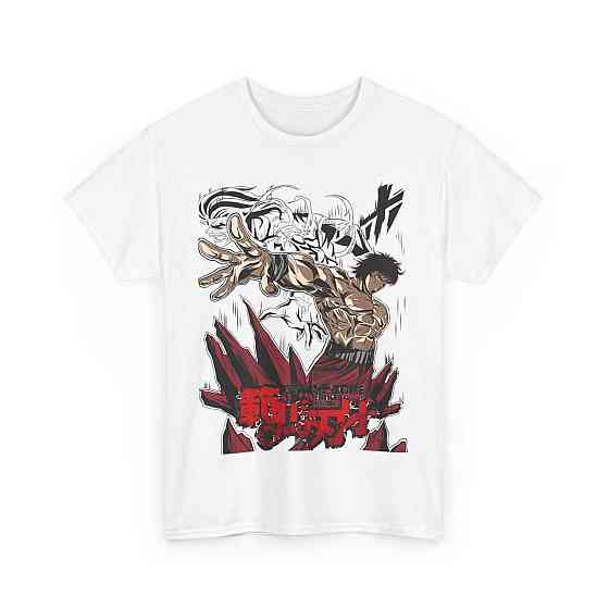 Футболка для мальчика аниме Баки Грапплер Гйм Воркоут оверсайз (рост от 165 до 180 ) Черний AnimeJ0402m Днепр