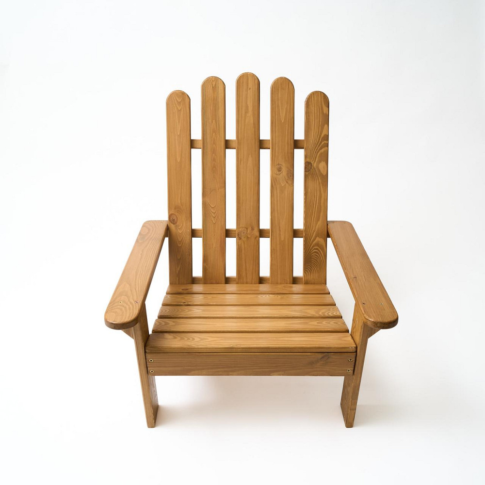 Кресло дачное деревянное складное шезлонг для зоны отдыха дома, дачи, сада, веранды из сосны, цвет дуб Каменец-Подольский - изображение 1