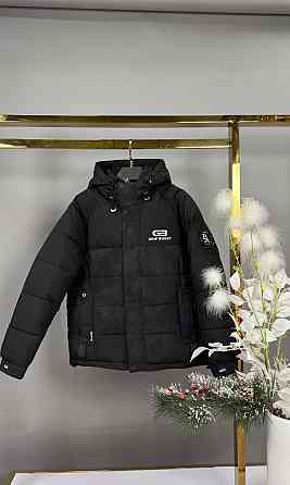 Подростковая зимняя куртка для мальчика варенка черная на холофайбере 152,158,164,170 Николаев