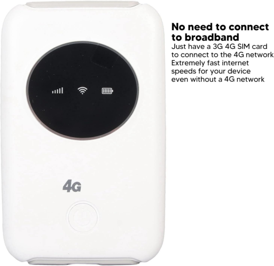 Мобильный 4G/5G маршрутизатор Yoidesu: Точка доступа, Модем 300 Мбит/с, Слот SIM, Аккумулятор 3200 мАч, до 10 устройств (White) Киев