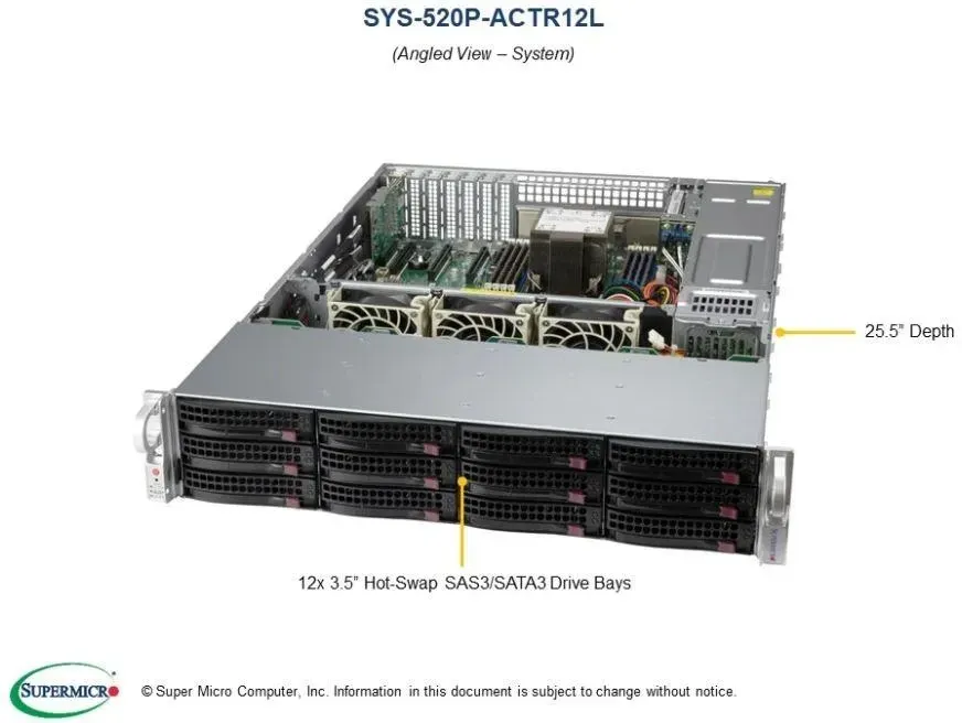 Сервер Беарбон Supermicro Ssg-520P-Actr12L (SSG520PACTR12L) Київ - фото 1