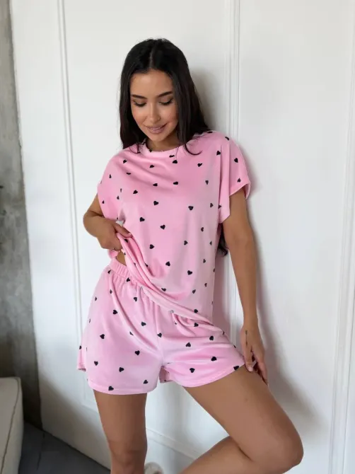 Піжама жіноча велюрова з шортами Одеса - фото 15