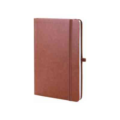 Книга записна Optima А5 NEBRASKA, м’яка обкладинка, гумка, білий блок лінія, коричневий (O20124-07) Вінниця