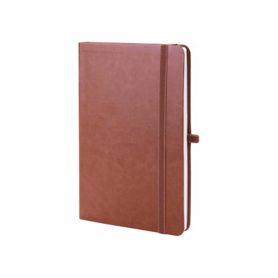 Книга записна Optima А5 NEBRASKA, м’яка обкладинка, гумка, білий блок лінія, коричневий (O20124-07) Вінниця - фото 1
