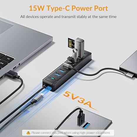 USB-хаб iDsonix 7-в-1 USB 3.0 (5Gbps) з довгим кабелем 1м Луцьк