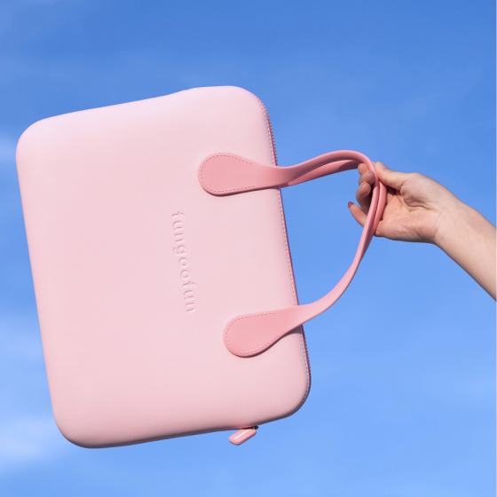 Сумка для ноутбука или планшета 16 дюймов Fungoofun, силиконовая,EVA влагостойкая, противоударная,розовая Каменец-Подольский