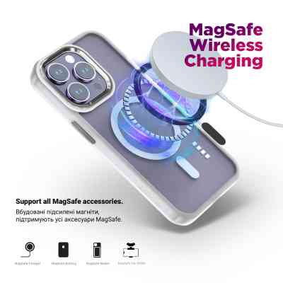 Чехол для мобильного телефона Armorstandart Unit MagSafe Samsung S25 Plus Matte Clear Silver (ARM82264) Винница