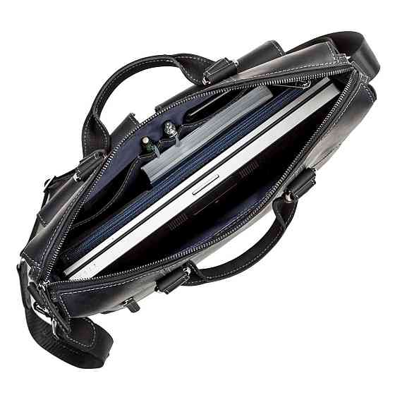 Сумка для ноутбука SHVIGEL 11111 шкіряна Чорна Київ