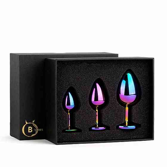 Набір плагів Jewellery Multicolor PLUG SET, різнокольоровий Sex Aura Київ