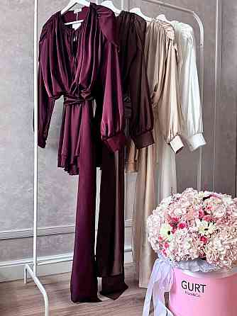 Женское легкое платье с объемной драпировкой шелк армани Бургунди Одесса