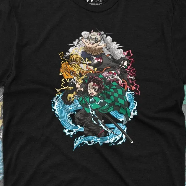 Футболка для подростка мальчика с принтом Клинок, рассекающий демонов Команда 2 Размер 160 Anime10431 Днепр - изображение 4