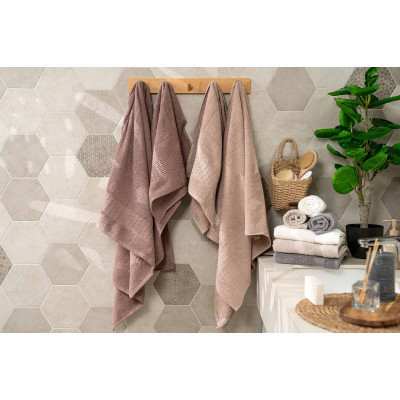 Рушник Ardesto набір махрових Lotus 2 шт 50х90 см індіго, 70х140см, 100% бавовна, какао (ART2357CA) Вінниця - фото 9