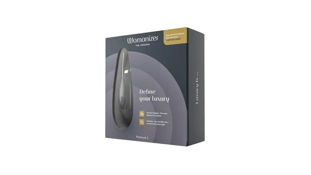 Вакуумний кліторальний стимулятор Womanizer Premium 2 - Black, функції Autopilot та Smart Silence Львів - фото 8