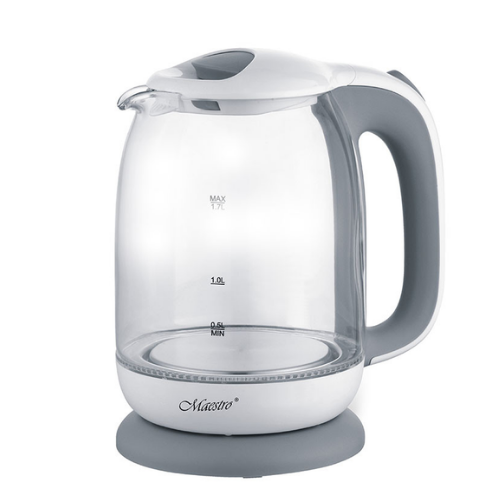 Електрочайник 1,7л 1850-2200W скло (диск) сірий MR-056-GREY Maestro Житомир - фото 1