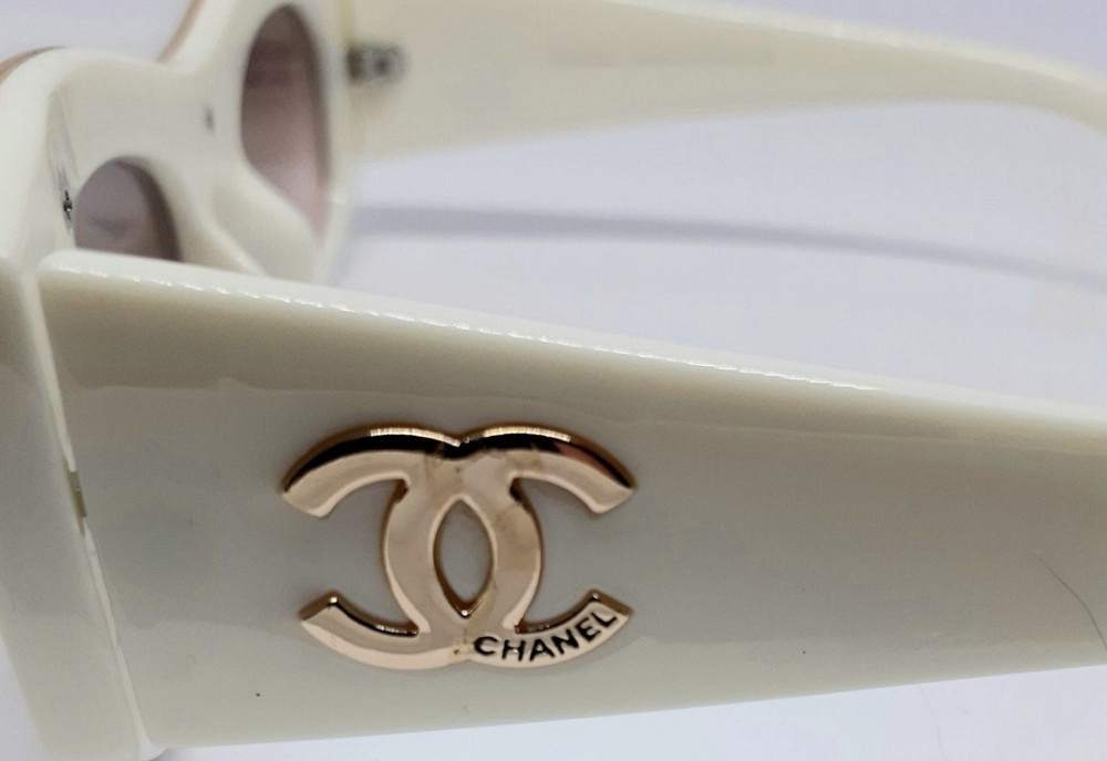 Брендовые женские очки бежево розовые в белой глянцевой оправе. Киев - изображение 2