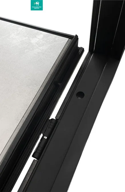 Двері вхідні Міністерство дверей ПК-560 Квартира Оксид чорний / Оксид світлий сірий 860х2050 мм Київ - фото 9