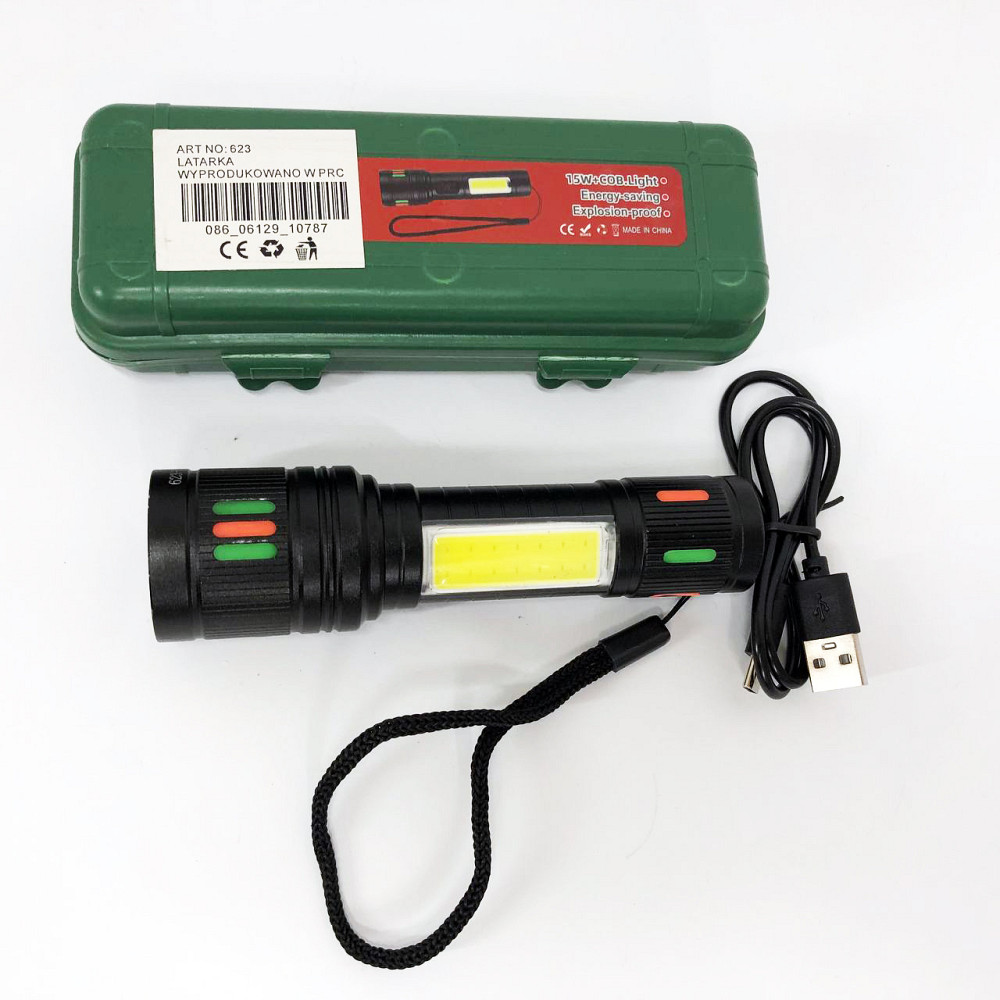 Светодиодный фонарик Аккумуляторный фонарь 623-TG+COB, Сильный фонарик, Тактический фонарь для армии UM-53 Львов - изображение 10