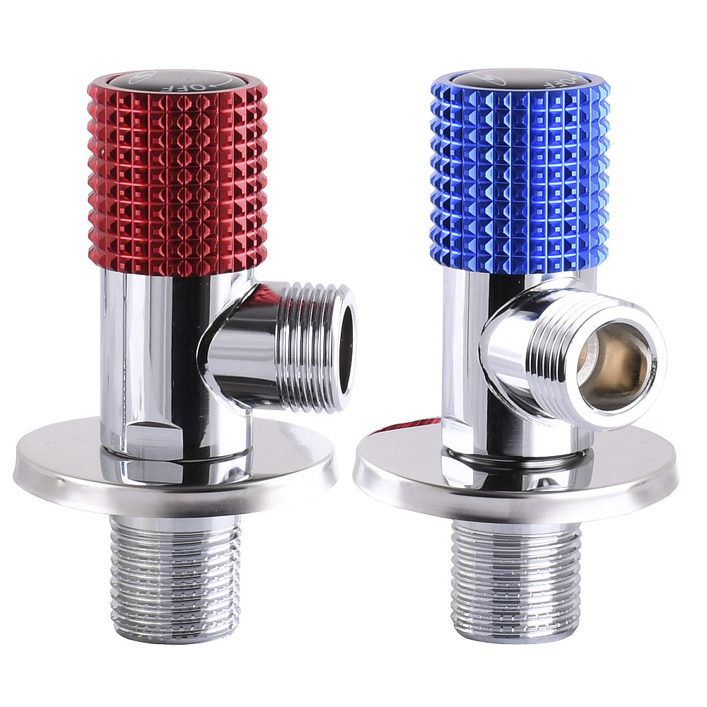 !!Набір кранів кутових кераміка SOLOMON EXCLUSIVE 1/2″X1/2″ 9889 RED/BLUE (1уп.) Тернопіль - фото 6