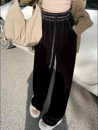 Женские повседневные брюки прямого кроя из мягкой ткани велюр 48/52 Одесса