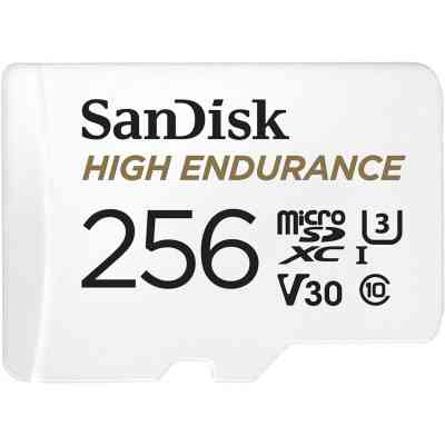 Карта памяти SanDisk 256GB microSD class 10 UHS-I U3 V30 High Endurance (SDSQQNR-256G-GN6IA) Винница