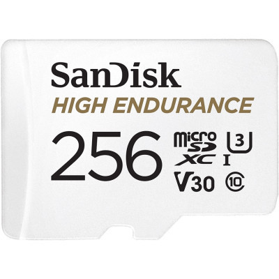 Карта памяти SanDisk 256GB microSD class 10 UHS-I U3 V30 High Endurance (SDSQQNR-256G-GN6IA) Винница - изображение 1