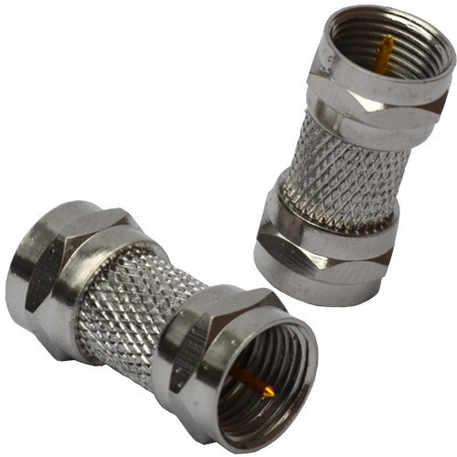 Перехідник антенний, штекер F — штекер F, латунь Полтава - фото 1