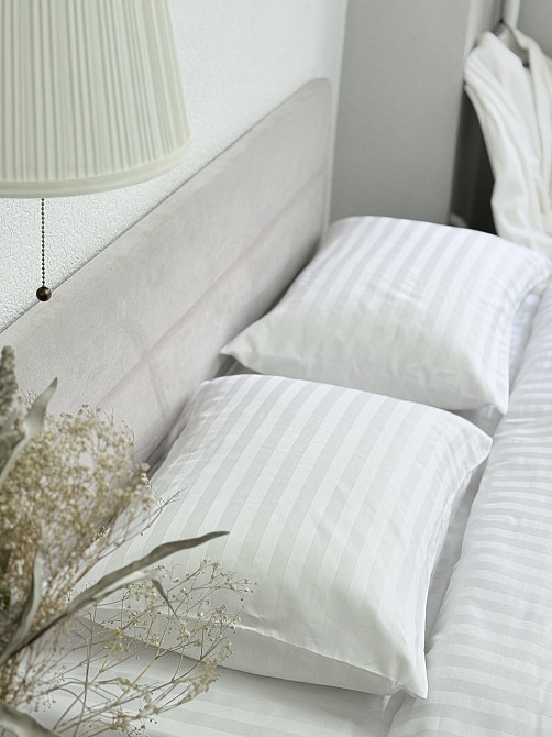 Ecotton Наволочка зі страйп-сатину 1 шт. Ecotton 70х70 см готельна білий Коломия - фото 8