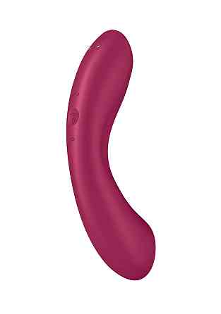 Вакуумный вибратор с тройной стимуляцией Satisfyer Curvy Trinity 1, бордовый Sex Aura Киев