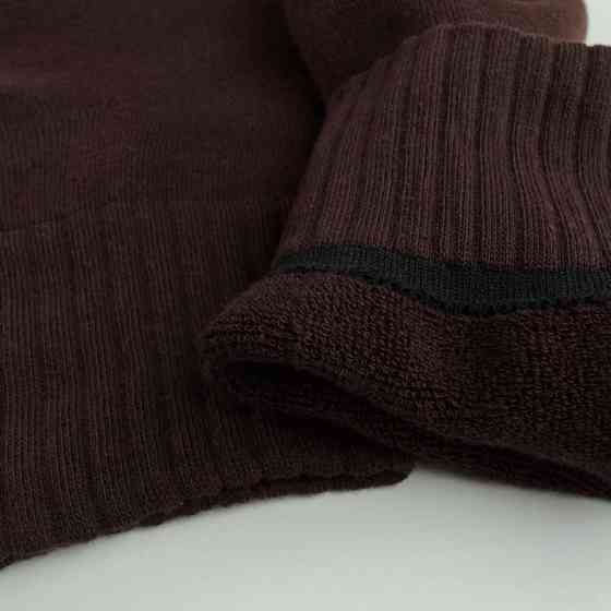 Теплые носки женские классические с широкой резинкой однотонные GM Textile Высокие 36-41 Шоколад Сумы
