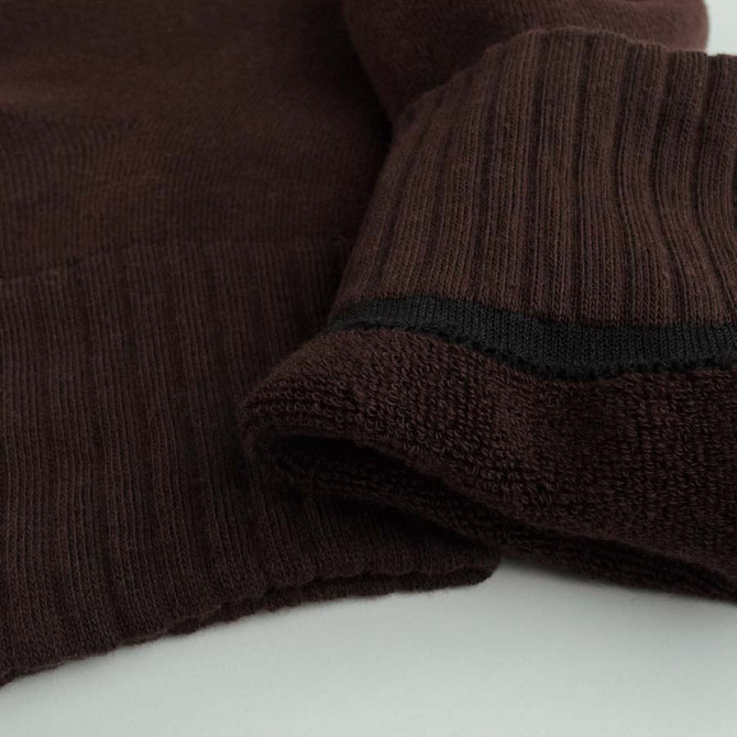 Теплі шкарпетки жіночі класичні з широкою гумкою однотонні GM Textile Високі 36-41 Шоколад Суми - фото 2