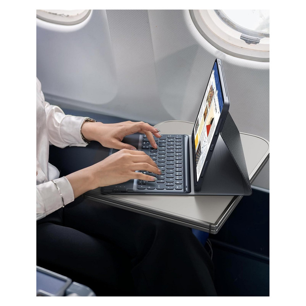 Чохол-клавіатура Earto для iPad Air 11 чорно-чорний QWERTZ трекпад 7 кольорів M3/M2 2025/2024 Київ - фото 4