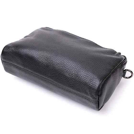 Жіноча сумка-клатч із м'якої натуральної шкіри Vintage 22375 Чорна Київ