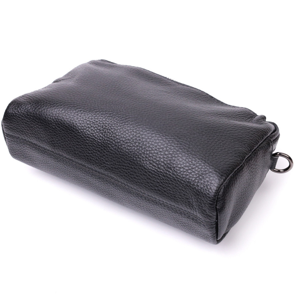 Жіноча сумка-клатч із м'якої натуральної шкіри Vintage 22375 Чорна Київ - фото 3