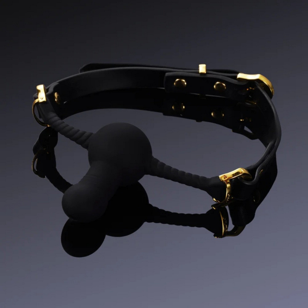 Кляп с фиксатором в форме дилдо UPKO Desire for Mouth Bondage Collection-Dildo, черный Sex Aura Киев - изображение 1