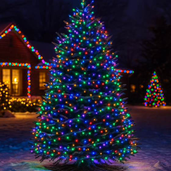 Garlando Гірлянда Різдвяна фея вулична 50 м 500 LED білий провід Мультиколір CF500L50MWML Коломия