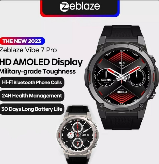 СМАРТ - Часы: Zeblaze Vibe 7 Pro Smart , Браслет Band Watch Xiaomi. Киев - изображение 1