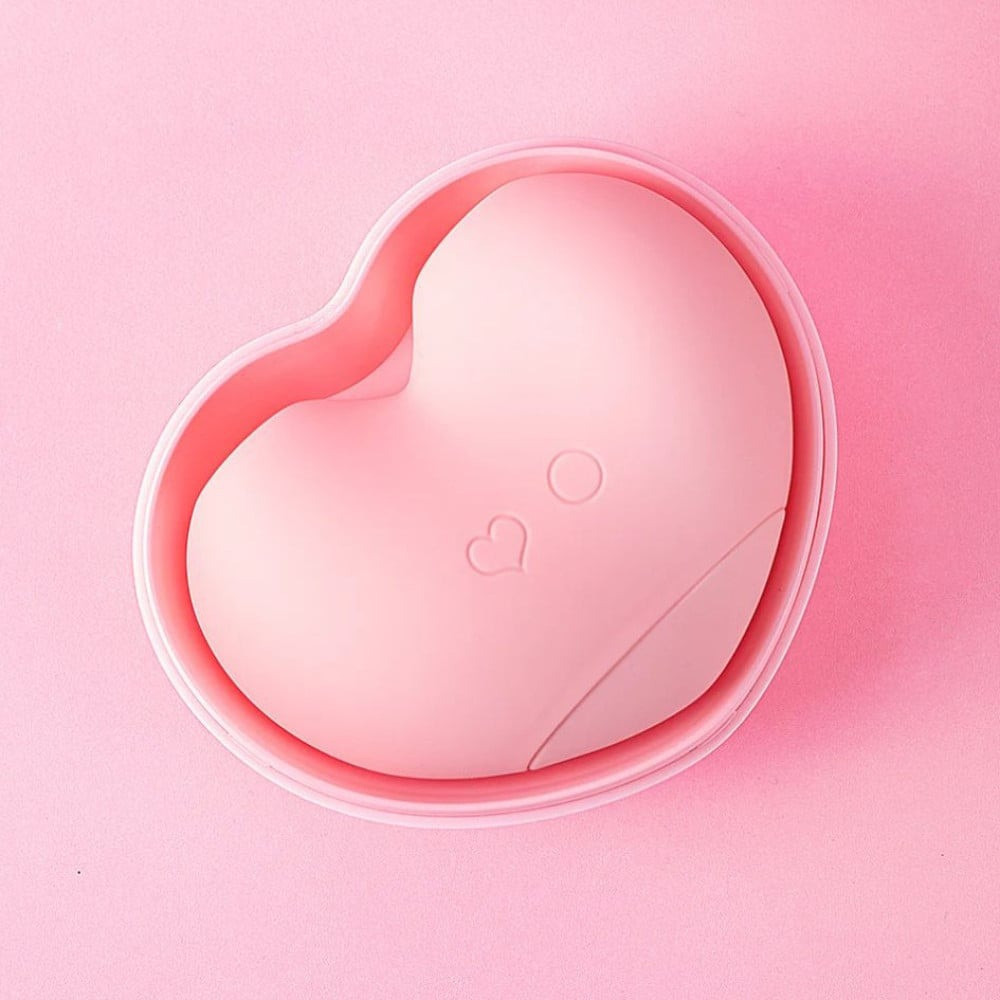 Кліторальний вакуумний стимулятор з язичком BeYourLover Heart у формі серця, рожевий Sex Aura Київ - фото 6