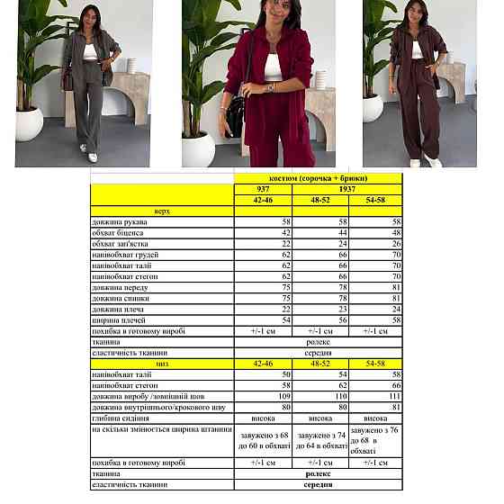 Женский базовый брючный костюм двойка: рубашка и брюки ролекс Одесса