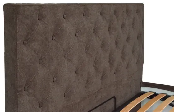 Ліжко Coventry VIP 140 х 200 см Miss 08 З додатковою металевою цільнозварною рамою Темно-сірий Дніпро