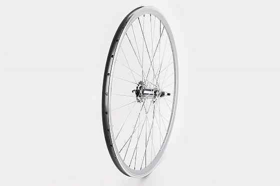 Колесо 28" заднє, обід "крапля" алюмінієвий, втулка ХВЗ черв'якова 14Gх36H, крепл. гайка, сіре Київ