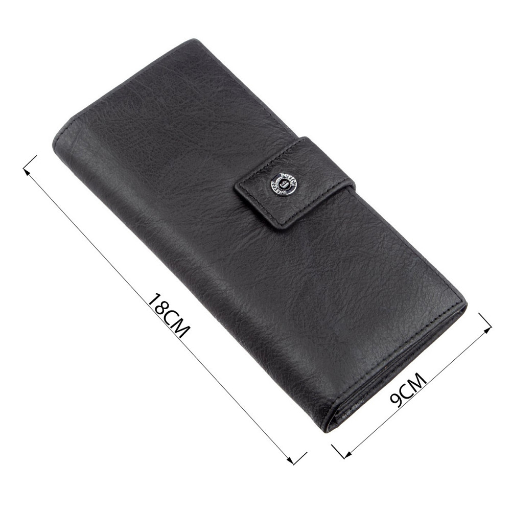 Женский кошелек с монетницей на молнии Boston 18849 Черный Киев - изображение 6