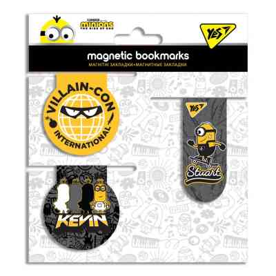 Закладки для книг Yes магнітні Minions, 3 шт (707565) Вінниця