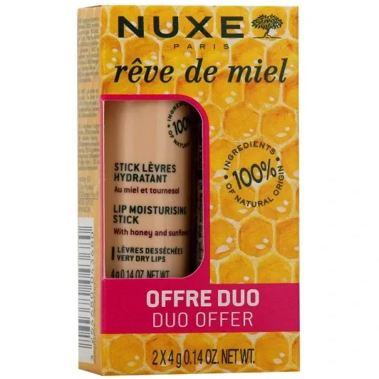 Нюкс Набор ДУО Медовая мечта стик для губ Nuxe Rêve de miel Stick lèvres kit, 2*4г Днепр