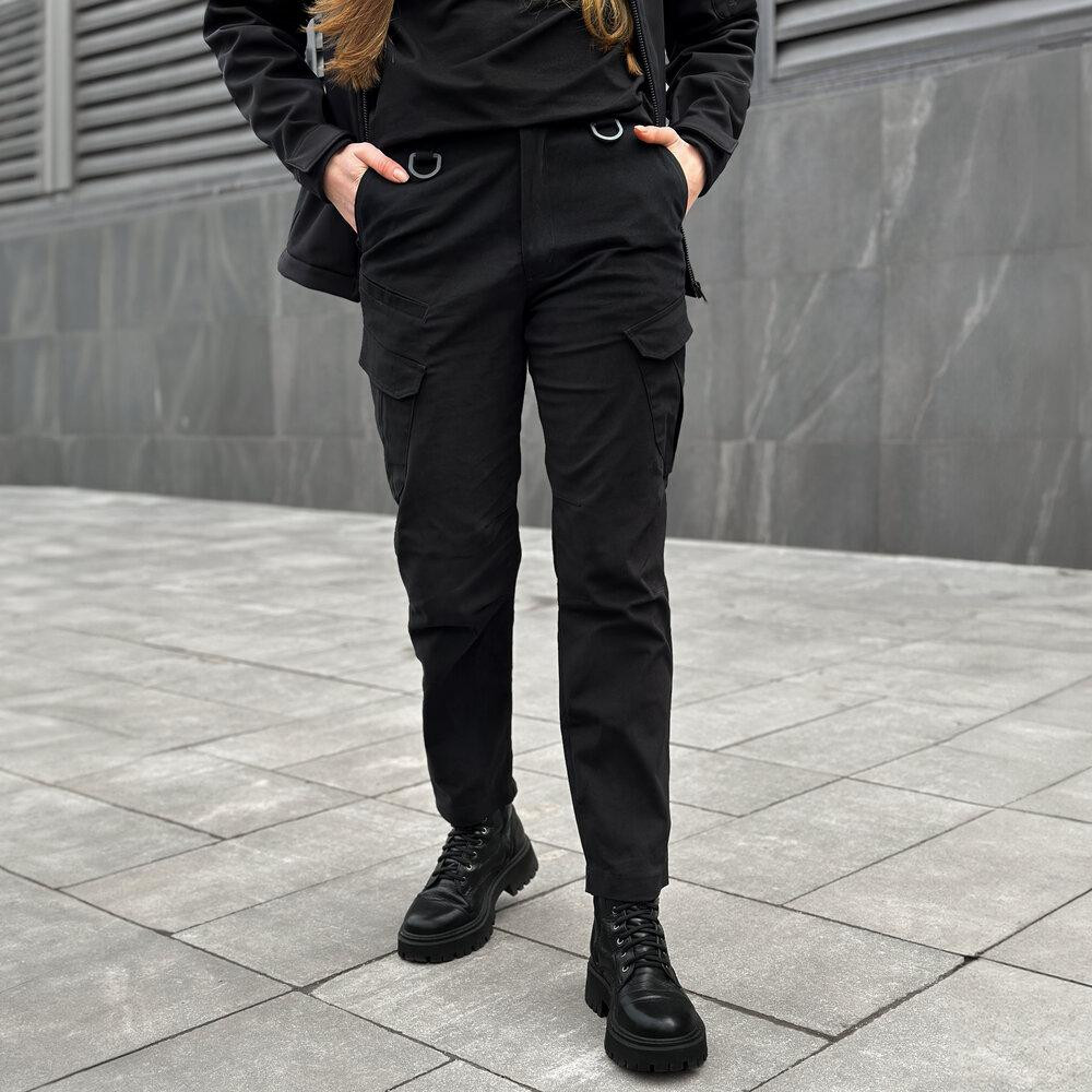 Брюки-карго тактические черные для женщин Pobedov Tactical V2 Женские Киев - изображение 2