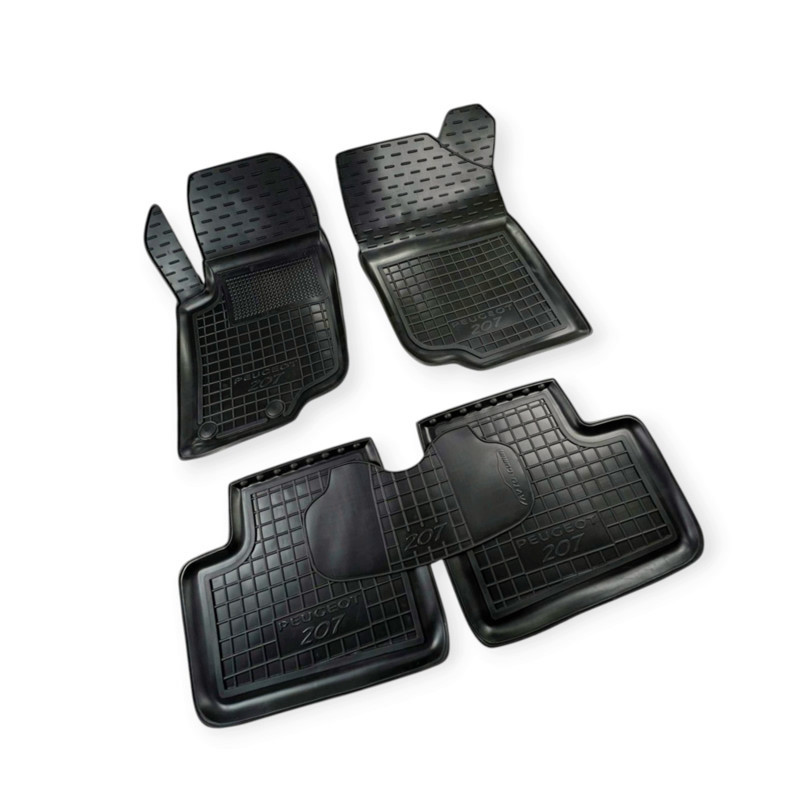 Килимки салону Peugeot 207 (2006-2014) борт 2,5 см, з перемичкою Мукачево - фото 1