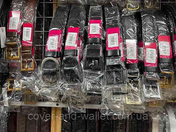 Стильний жіночий ремінь чорного кольору з округлою пряжкою 30 мм PS Leather Київ