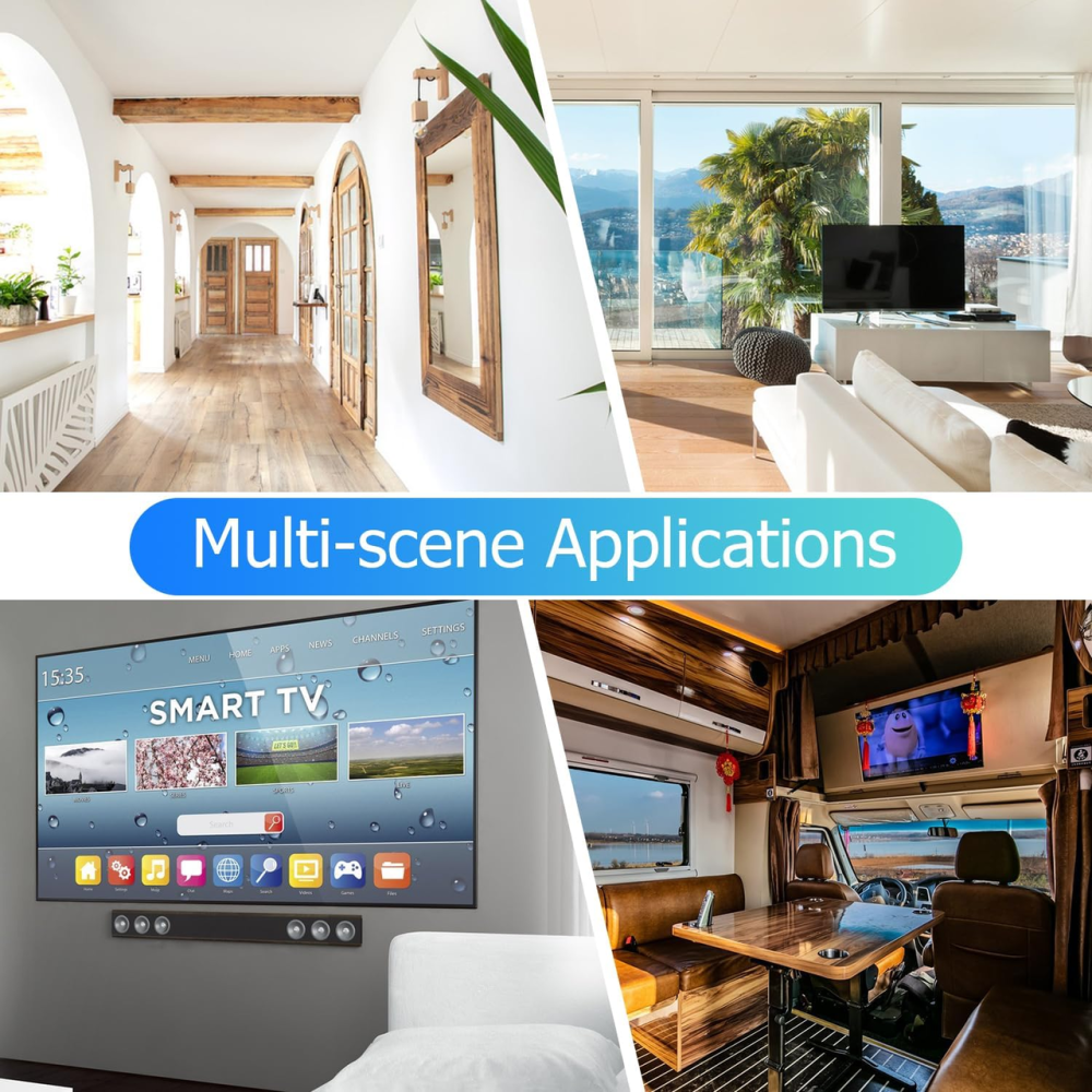 Цифровая комнатная антенна для Smart TV HDTV Amplified с усилителем сигнала 25dBi, кабель 5м, радиус 700+ км, Black Киев - изображение 9